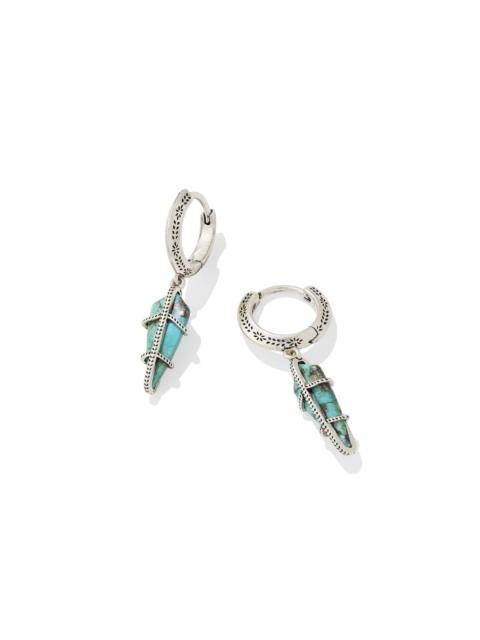 KENDRA SCOTT Trinity Vintage Silver Huggie Earrings