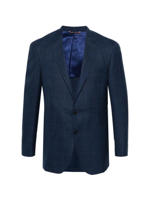 checked wool blazer