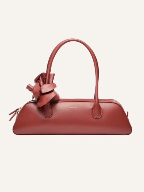 MAGDA BUTRYM Brigitte trapeze bag in amber leather and gold