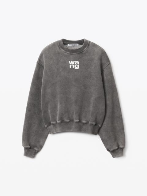 Alexander Wang PUFF LOGO CREW SWEATSHIRT IN TERRY