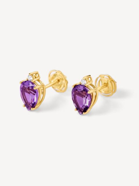 TOUS Gold Earrings with amethyst and diamonds TOUS ATELIER