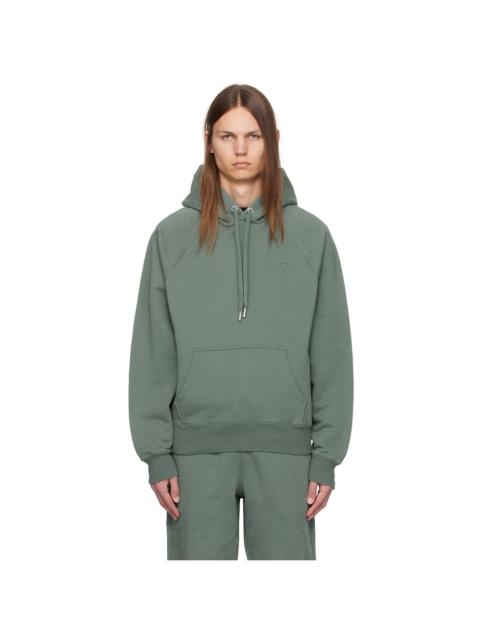 AMI Paris Green Ami de Coeur Hoodie