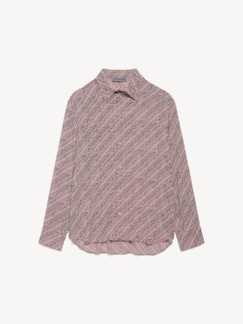BALENCIAGA Women's Monogram Shirt in Dusty Pink/black