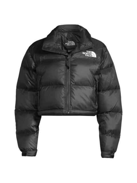 The North Face Women's Nuptse Cropped Down Puffer Jacket - Black