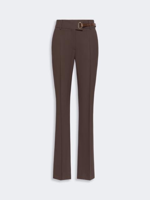 Sportmax RUM Slim-fit stretch viscose trousers - CHOCOLATE