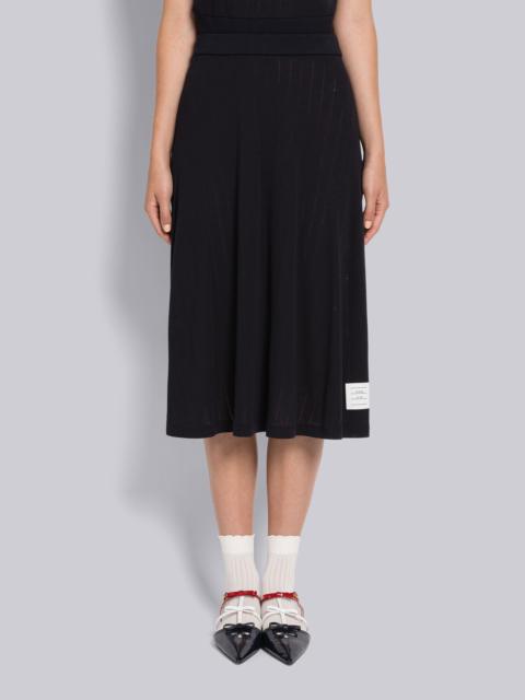 Thom Browne Pointelle Rib Below the Knee Skirt