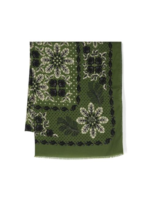 Etro floral-print wool scarf