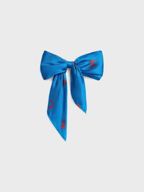 CELINE Celine Big Ribbon Hair Clip in Silk and Steel
