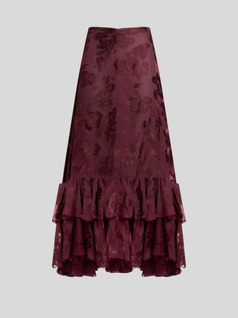 Etro FIL COUPÉ CHIFFON MAXI SKIRT