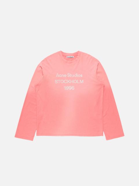Acne Studios Sprayed 1996 logo t-shirt - Tango pink