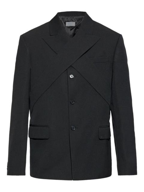 Off-White criss cross straps wool blazer