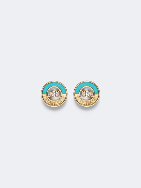 Piaget Possession Vibrant Palace 18kt rose gold earrings with turquoise and diamonds
