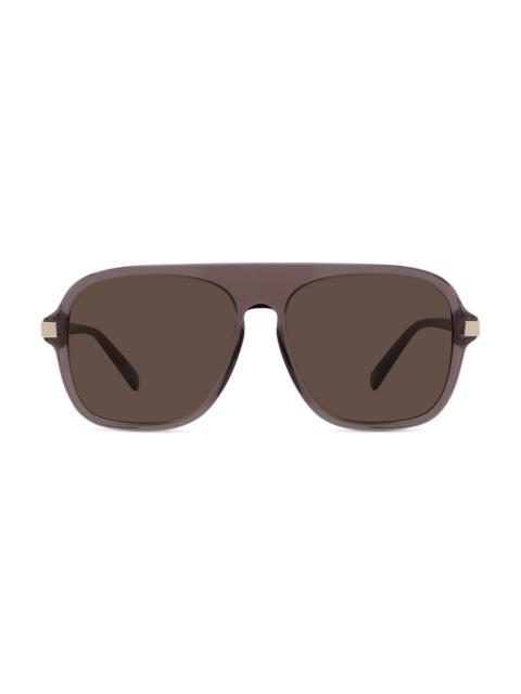 Stella McCartney Women's Stella 57MM Pilot Sunglasses - Brown Transparent Mauve