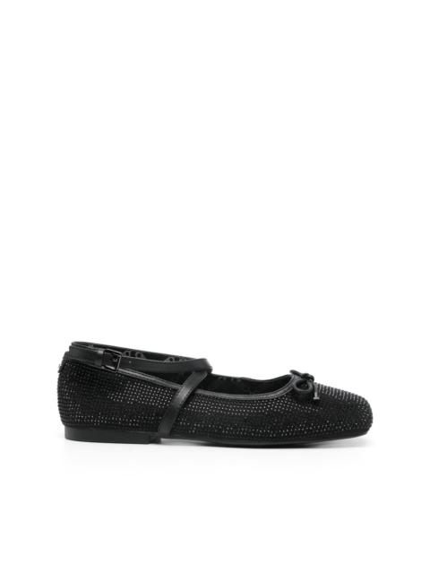 MICHAEL KORS rhinestone-embellished ballerina shoes