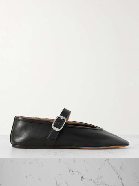 LE MONDE BÉRYL Stella leather Mary Jane ballet flats Black