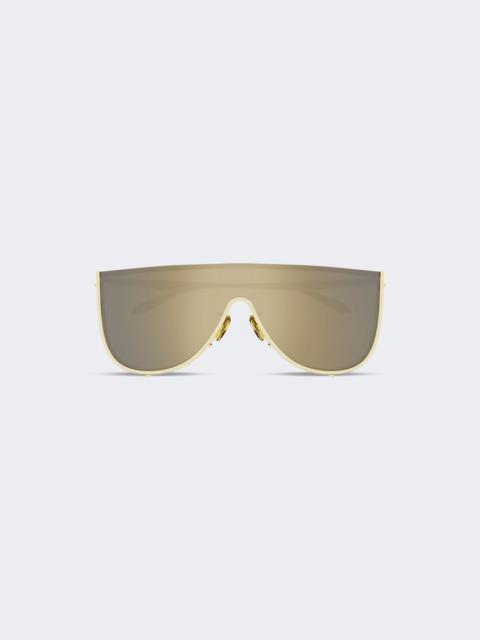 Alaïa Mask Sunglasses In Metal Gold