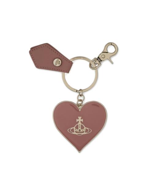 Vivienne Westwood Mirror Heart Orb-emblem keyring