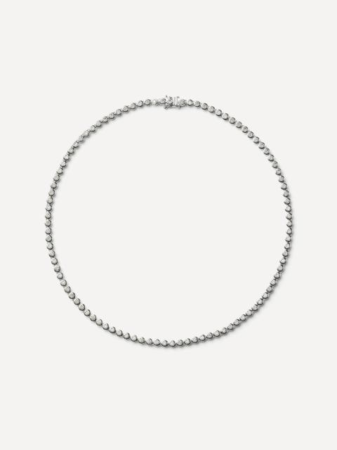 MISSOMA Rhodium-Plated Tennis Round Necklace