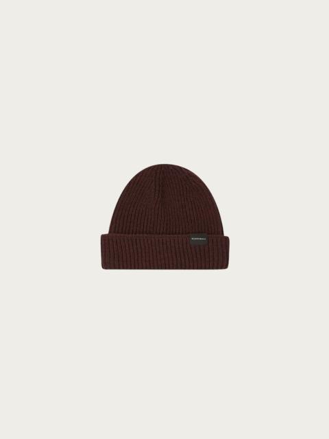 GLOVERALL Ribbed Merino Beanie - Burgundy