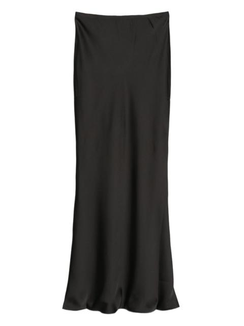 NORMA KAMALI satin-finish midi skirt
