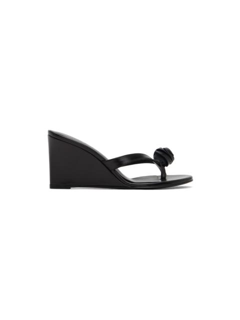 MAGDA BUTRYM Black Wedge Heeled Sandals