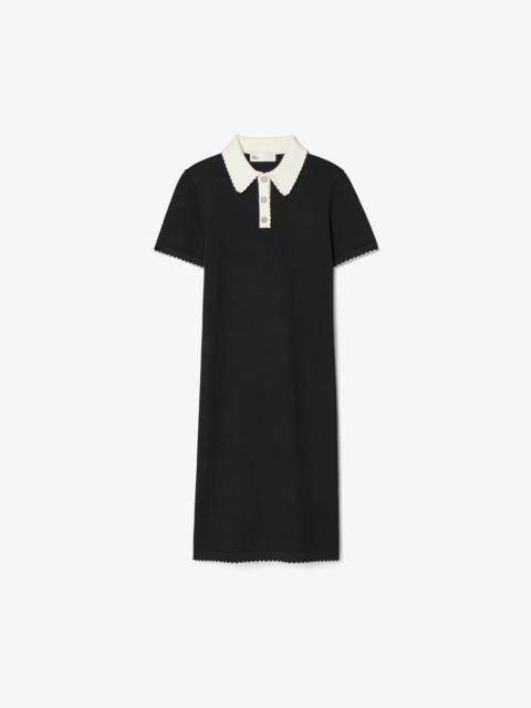 TORY BURCH Wool Scalloped Polo Dress
