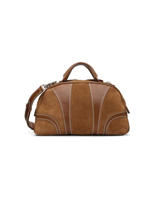 Tan Suede Duffle Bag