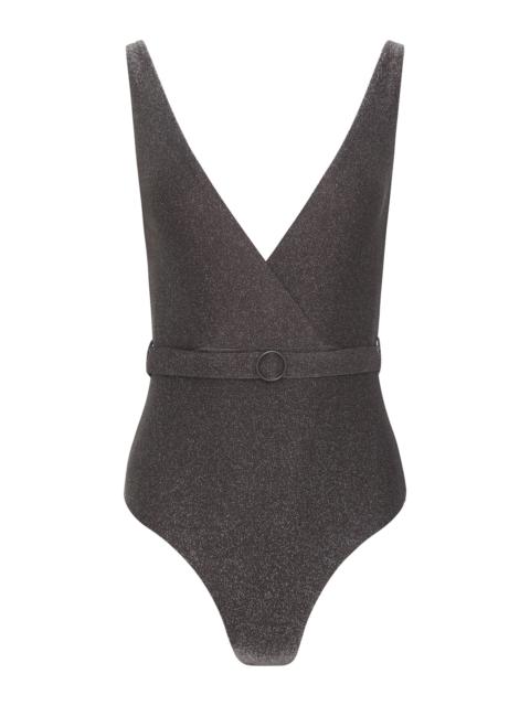 Michelle Belted One-Piece Swimsuit brown