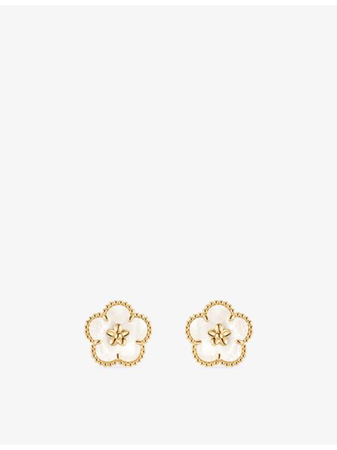 Van Cleef & Arpels Lucky Spring Butterfly 18ct Yellow Gold and Mother of Pearl Earrings