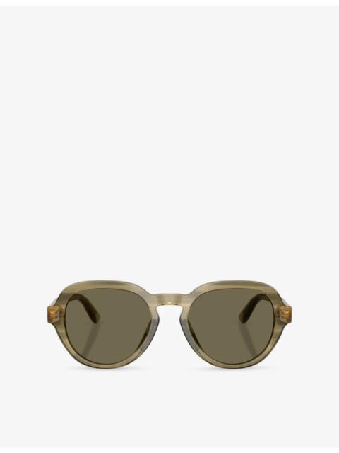 Dolce & Gabbana DG4567 Round-Frame Acetate Sunglasses