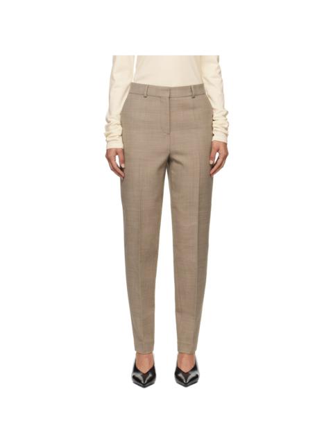 TOTEME Beige Low-Waist Tailored Trousers