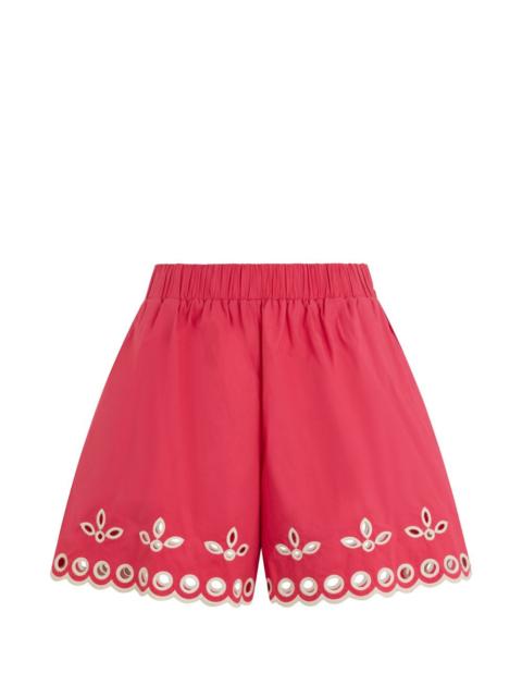 Valentino eyelet embroidered shorts