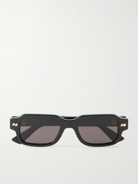 Bottega Veneta Intrecciato Square-Frame Recycled-Acetate Sunglasses