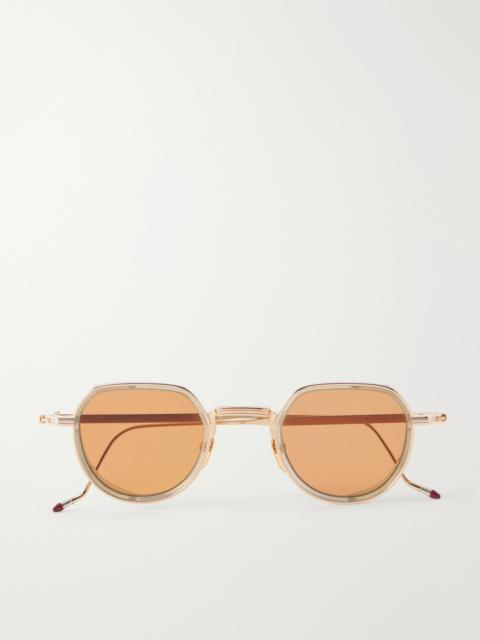 JACQUES MARIE MAGE Dixon Round-Frame Gold-Tone Metal Sunglasses Gold