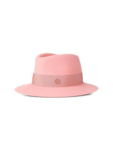 MAISON MICHEL Andre logo plaque-detail wool fedora