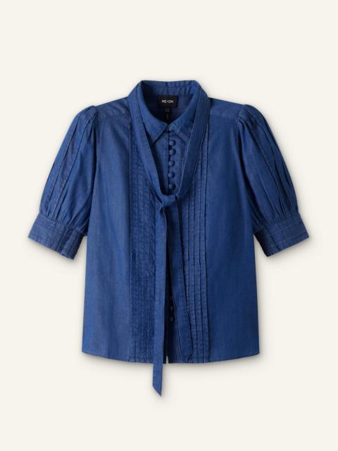 ME+EM Pintuck Blouse + Tie