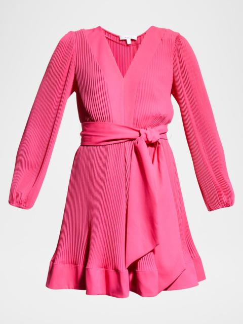 MILLY Liv Pleated Fit-&-Flare Dress