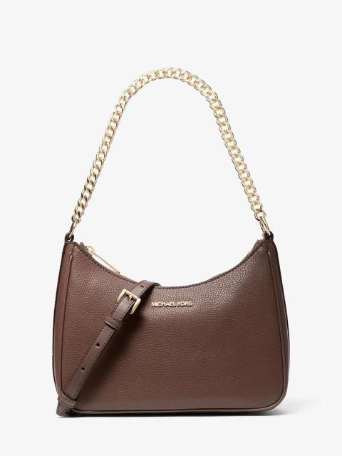 MICHAEL KORS Jet Set Large Pebbled Leather Convertible Crossbody Bag