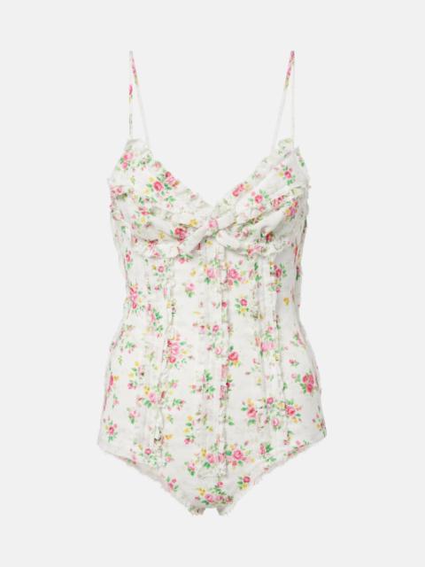 SHUSHU/TONG Floral bodysuit