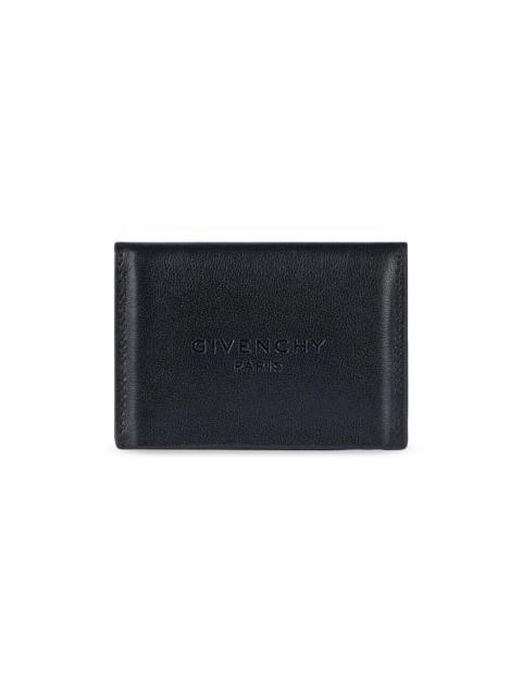 Givenchy Men's Antigona Stamped Flap Card Holder in Leather - Black