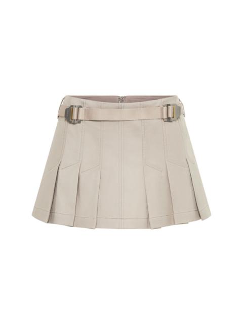 safety-slider pleated miniskirt