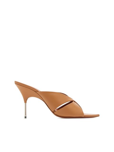 Amina Muaddi cross-strap heeled sandals