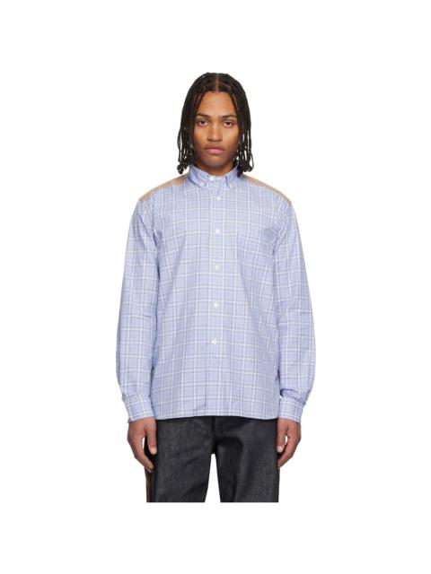 Junya Watanabe MAN Blue & Orange Quilted Shirt