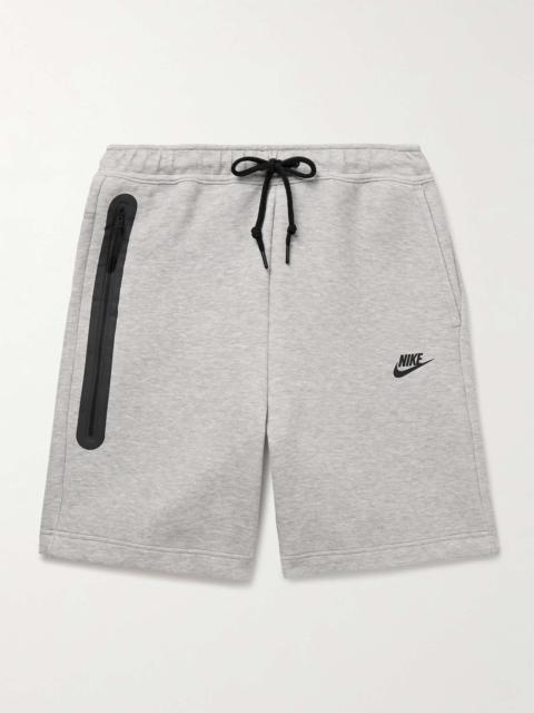 Nike Straight-Leg Logo-Print Cotton-Blend Tech Fleece Drawstring Shorts
