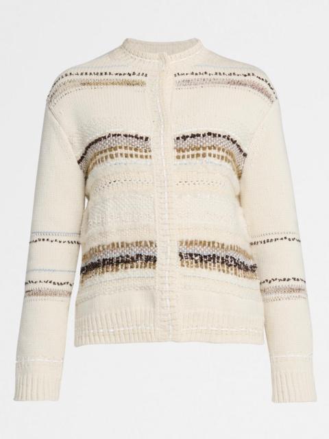 Lafayette 148 New York Handwoven Wool-Cashmere Knit Cardigan