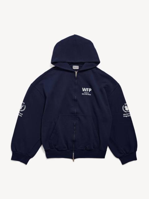 BALENCIAGA Men's Wfp Regular Zip-up Hoodie in Navy