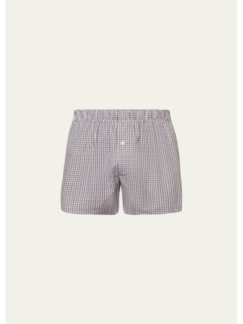 HANRO Men's Fancy Woven Cotton Boxers