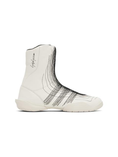 Y-3 White Regu Hi Sneakers