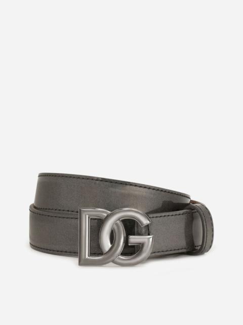 Dolce & Gabbana Iridescent patent leather belt
