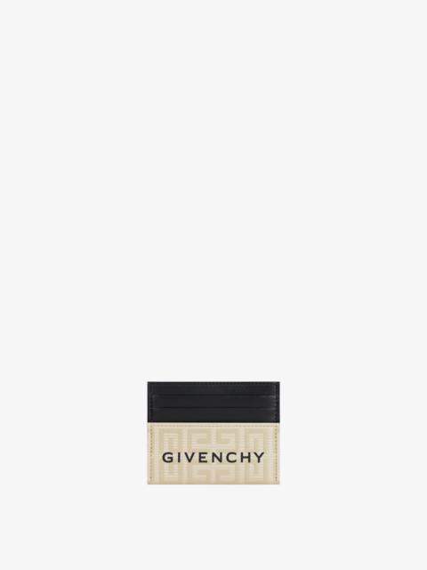 Givenchy CARD HOLDER IN 4G COATED CANVAS AND LEATHER